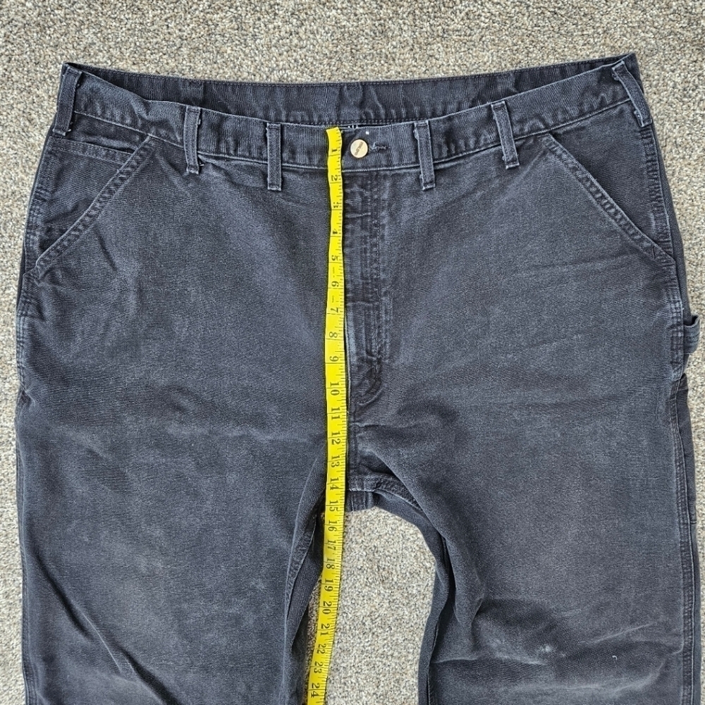 Carhartt Black Duck Canvas Carpenter Pants Original Dungaree Fit B11 BLK 44X34 - Picture 10 of 16